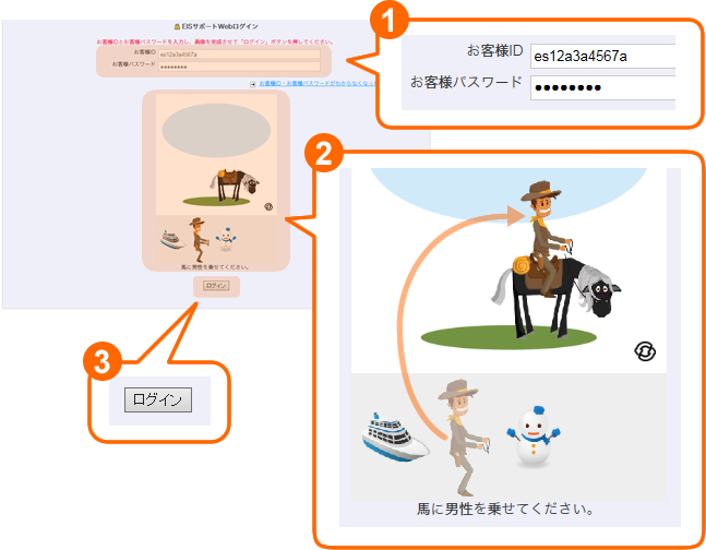 サポートWebログイン