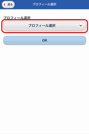 プロフィール選択