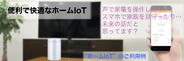 便利で快適なホームIoT　声で家電を操作したり、スマホで家族を見守ったり・・・ 未来の話だと思ってます？ “ホームIoT”のご利用例