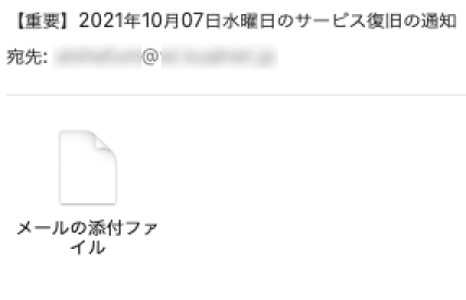 添付ファイル付きメールの画像