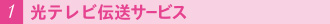 1.光テレビ伝送サービス