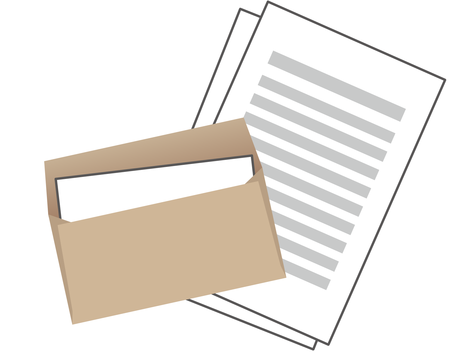 郵送で通知された書類