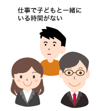 仕事で子どもと一緒にいる時間がない