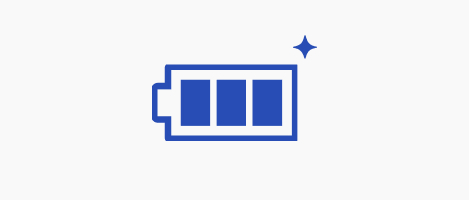 長い電池持ち 一回の充電で最大1ヶ月★3間使えます。残量が少なくなったら au HOME アプリお知らせします。